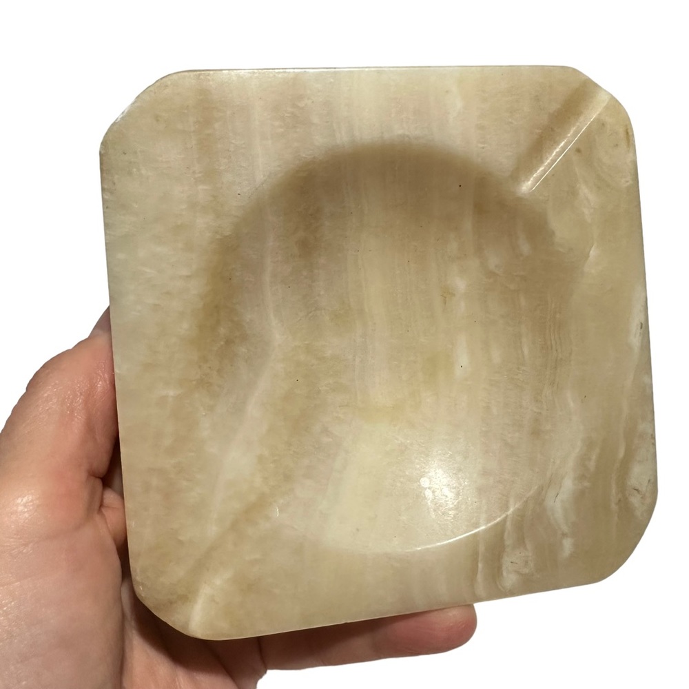 Carved Marble Ashtray Art Deco